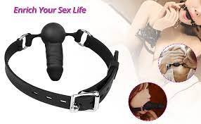Amazon.com: FST Silicone Realistic Dildo Gag with Ball, Adjustable Strap on Mouth  Gag for SM : Health & Household