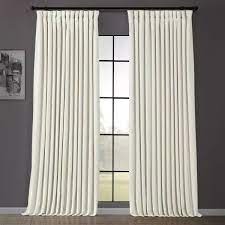 Exclusive Fabrics Furnishings Blackout 100 In W X 108 In L Signature Off White Ivory Doublewide Blackout Vel In 2021 Half Price Drapes Extra Wide Curtains Curtains