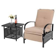 Quality, comfort & style · free design services · your dream nursery Patio Seating Phi Villa Patio Metal Adjustable Relaxing Recliner Lounge Chair And Small Side Table Set Patio Furniture Accessories