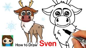 Download & print free coloring pages! How To Draw Sven Reindeer Disney Frozen Youtube