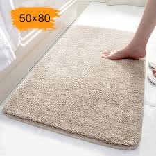 Sears carries bath rugs in styles and colors that fit any bathroom. Bath Mat 50x80cm Bathroom Carpet Bath Carpet Non Slip Bath Rugs Beige Soft And Fluffy Textile Washable Tpr Material On The Bottom Bath Mats For Bathroom Bedrooms Walmart Canada