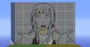 Yui Sword Art Online Pixel Art In Minecraft Album On Imgur The grid and the pixel art are not perfectly aligned).