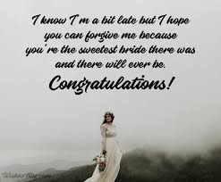 We have rounded up some beautiful bride quotes, captions, status, and compliments that you can show on the bride to get the smile on her face. 50 Belated Wedding Wishes And Messages Wishesmsg