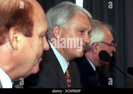 Newcastle United Chairman Freddie Shepherd (right) and Douglas Hall (left)  today (Monday) arriving at an AGM Shareholders meeting at the Civic Centre  in Newcastle. EDI Photo by Owen Humphreys/PA. See PA story