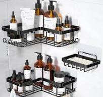 YASONIC Corner Adhesive Shower Caddy, with Soap Holder and 12 Hooks,  Rustproof Stainless Steel Bathroom Organizer, No Drilling Wall Mounted  Rack, ...