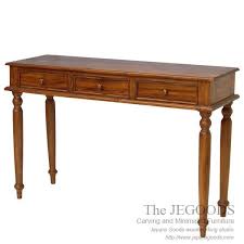 Colonial Console Table 3 Drawers Teak Furniture Jepara Goods Indonesia Teak Furniture Furniture Colonial Furniture