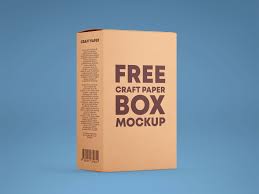 Download Free Vertical Kraft Paper Box Packaging Mockup Psd Set Good Mockups PSD Mockup Templates