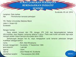 Contoh Surat Lamaran Pekerjaan Berdasarkan Inisiatif Sendiri Yang Baik Dan Benar Contoh Seputar Surat