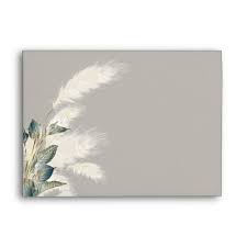 Smokey Teal Anthurium Pampas Grass Envelope Zazzle Com Flower Background Wallpaper Feather Wall Art Gold Wall Art