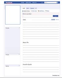 Faux Facebook Profile Worksheet Facebook Profile Template Book Report Templates Classroom Websites