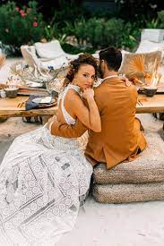Tropical Bohemian Joia Beach Elopement Miami Beach Wedding Beach Wedding Inspiration Miami Wedding Photographer