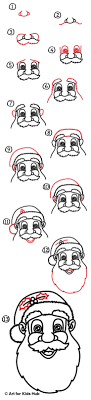 How To Draw Santa Claus S Face Art For Kids Hub How To Draw Santa Christmas Drawing Art For Kids Hub