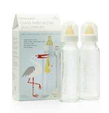 Set Of 2 Glass Baby Bottles 240ml Natursutten
