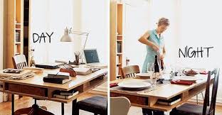 Office Table By Day Dining Table By Night Office Table Dining Room Office Traditional Desk