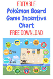 Pokemon Game Incentive Chart Printable Reward Charts