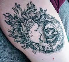 Sun Moon Done By Van Bee At Anarchist Tattoo Collective Heidelberg Germany Tattoos