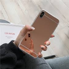 Luxury Rose Gold Cermin Ponsel Case Untuk Iphone 6 S 6 S 7 7s Iphone 8 Plus X Xs Max Xr 6plus 6 S Plus 7plus 8 Plus Drop Bukti Cover Kasus Telepon Penutup Aliexpress