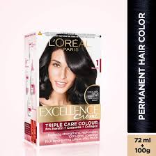 How to remove black hair dye. Buy L Oreal Paris Excellence Creme Hair Color 1 Black 72ml 100g And L Oreal Paris Color Protect Shampoo 175ml With 10 Extra Online At Low Prices In India Amazon In