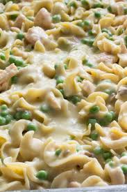 Vintage Chicken Noodle Casserole Recipe Creamy Baked Casserole Topped With P Chicken Noodle Casserole Recipe Noodle Casserole Recipes Chicken Noodle Casserole