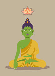 Buda lisa ilustração do vetor. Ilustração de silhueta