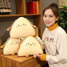 Sandwich Food Pillow Kawaii Stuffed Toy Kawaii Room Decor Etsy Food Pillows Kawaii Room Plushies
