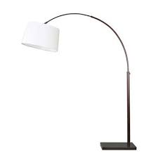 Dsi 67 1 4 In Oil Rubbed Bronze Arc Floor Lamp With White Shade Bronze Arc Floor Lamp Arc Floor Lamps Lamp
