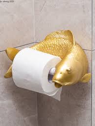 4.5 out of 5 stars. Creative Resin Golden Fish Paper Towel Rack Cute Animal Roll Paper Tube Household Bathroom Paper Towel Towel Rack Wall Hanging Best Promo 9917c Goteborgsaventyrscenter