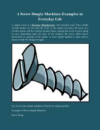 PPT - 5 Screw Simple Machines Examples in Everyday Life PowerPoint  Presentation - ID:10986770