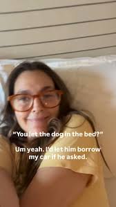 Do people really not let their dogs in the bed????, Please tell me if  that’s true! Douglas and all of my animals are always allowed in my bed. I  might even let Douglas drive my car… kidding!🤣