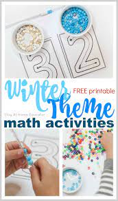 5 preschool math activities for winter using free patterning cards. 5 Icicles And Snowballs Winter Math Activities Stay At Home Educator