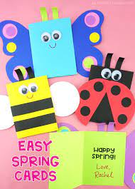Turn over each card so it is face up and deal the turned cards into a tidy pile. Spring Cards For Kids To Make I Heart Crafty Things