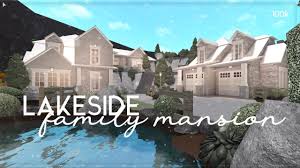Roblox Bloxburg Lakeside Family Mansion House Build Youtube