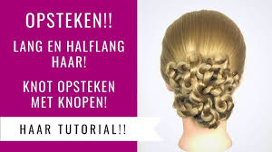 Opsteken Lang En Halflang Haar Knot Opsteekkapsel Met Knopen Dazzlin Half Lang Haar Halflang Haar Knot Halflang