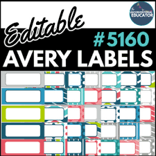 All products and company names are trademarks™ or registered. Avery Labels Editable 5160 Worksheets Teaching Resources Tpt