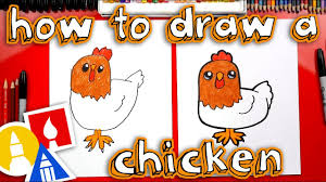 How to draw a chicken, step by step, drawing guide, by puzzlepieces. How To Draw A Chicken Youtube