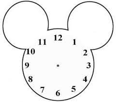 mick mouse saat kalibi clock template clock face printable blank clock