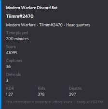 Modern Warfare Discord Bot Check Your Stats With A Single Command Modernwarfare
