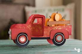 Download Design Inspiration Pumpkin Truck Box Card Svgcuts Com Blog Card Box Pumpkin Truck Cars Theme Birthday Party