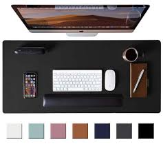 Pvc, polypropylene and other materials make for excellent writing surfaces, and many of the desk pads in our selection are made. Leather Desk Pad Protector Mouse Pad Office Desk Mat Non Slip Pu Leather Desk Blotter Laptop Desk Pad Waterproof Desk Writing Pad For Office And Home Black 31 5 X 15 7