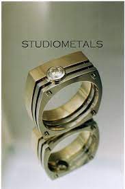 Men S Wedding Band Men S Ring 14k Gold R537 By Studiometals 1275 00 Cool Rings For Men Mens Gold Rings Rings Mens Wedding Bands