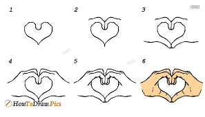 This instruction will be a continuation of the article on how to depict arms, and here the team of easydrawingart.com will show you how to draw hands. How To Draw Heart Hands In Easy Howtodraw Pics