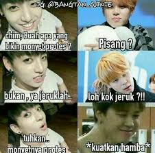 Kumpulan gambar foto editan meme dp lucu boso jowo iki mung gawe guyonan. Meme Bts Fakta Lucu Bts Lucu Lucu