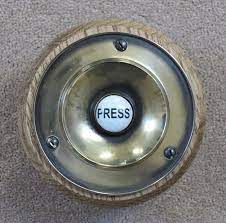 You are bidding on a vintage/antique door bell cover plate. Antique Door Bell Push Button Victorian Style Door Bell