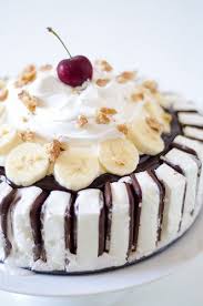 Banana Split Ice Cream Cake Easy Recipes For Family Time Seeded At The Table Recipe Desserts Frozen Desserts Ice Cream Cake