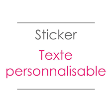sticker personnalisable texte decomotif