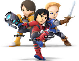 Mii Gunner Mii Brawler And Mii Swordfighter In Super Smash Bros Ultimate Smash Bros Super Smash Bros Characters Super Smash Brothers