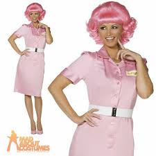 Discover the key looks of the 1950s and learn how to wear them today with our guide to 50s fashion for women. Ladies Frenchy Fancy Dress Costume Grease 1950s Pink Lady Womens Outfit 35 99 Picclick Uk