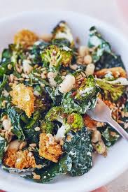 Recipe Broccoli And Kale Caesar Salad Recipe Kale Caesar Salad Vegan Caesar Salad Broccoli