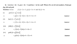 B Let F X 2x 3 G X 3x 4 And H X 4x For X R