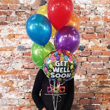 Get well soon teddy bear &. Balloons Adelaide Get Well Balloon Bouquet